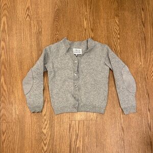 Maison Martin Margiela Gray Cardigan with Elbow Patches